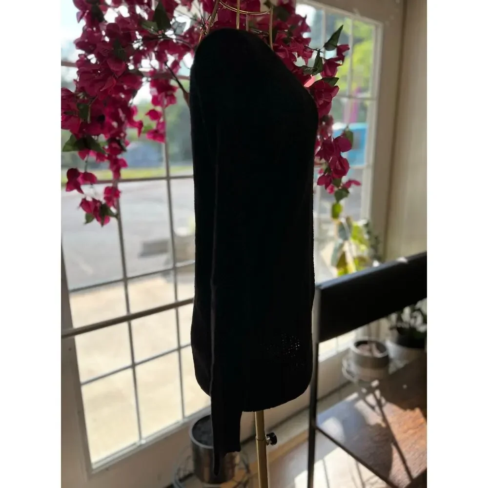J. Crew Women's Black Waffle Style Sweater Size Small